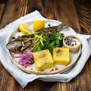 pastrav la cuptor fraged cu gust natural restaurant la ponton falticeni